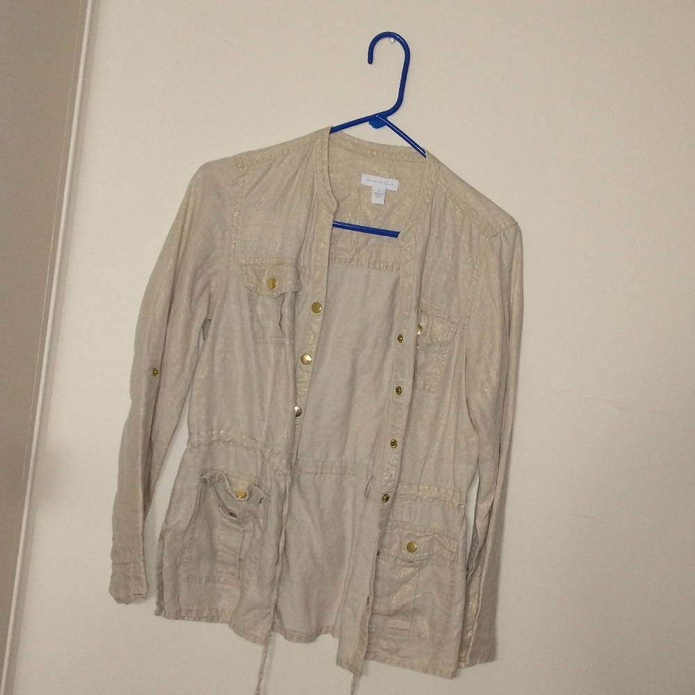Women's charter club khaki jacket - Picture 4 of 6